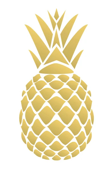 Vector Golden Pineapple — Stock Vector