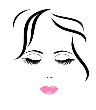 vektör kadının yüzü