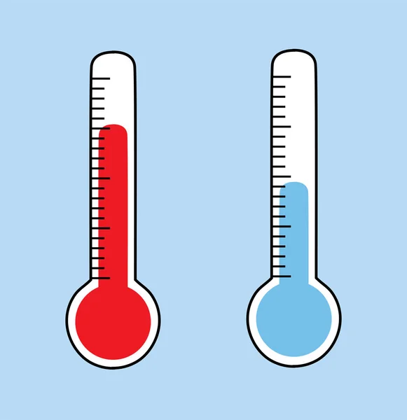 Vector meteorology thermometers — Stock Vector