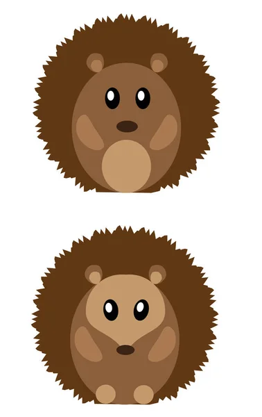 Vetor Bonito Hedgehogs — Vetor de Stock