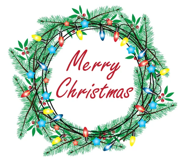 vektör Noel çelenk