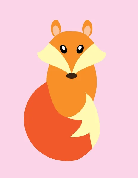 孤立的矢量狐狸 — 图库矢量图片