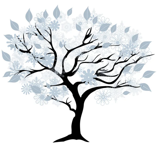 矢量冬天树 — 图库矢量图片