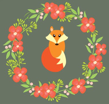 Vektör çiçek çelengi