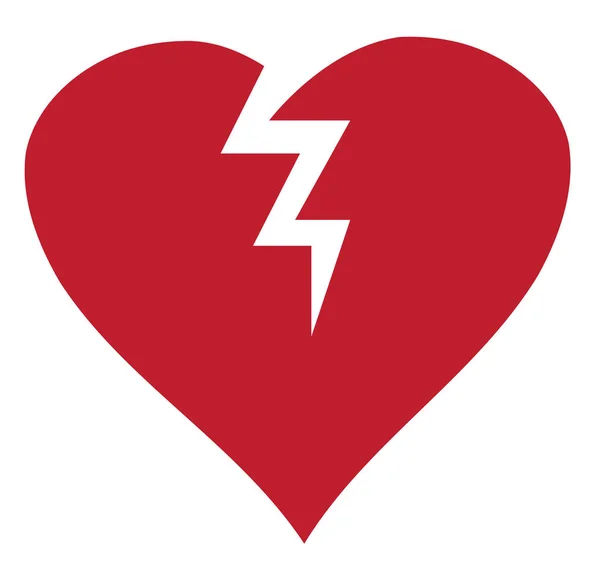 Kırık kalp vektör — Stok Vektör