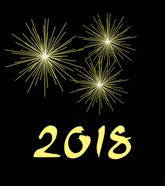 Yeni Yıl 2018 — Stok Vektör