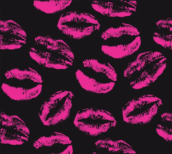 Vector lipstick kisses — Stock Vector