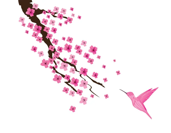 ベクトルの桜の花 — ストックベクタ