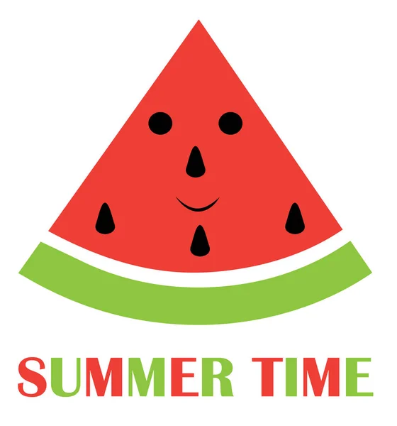 Vektor Wassermelone Spaß Sommer Hintergrund — Stockvektor