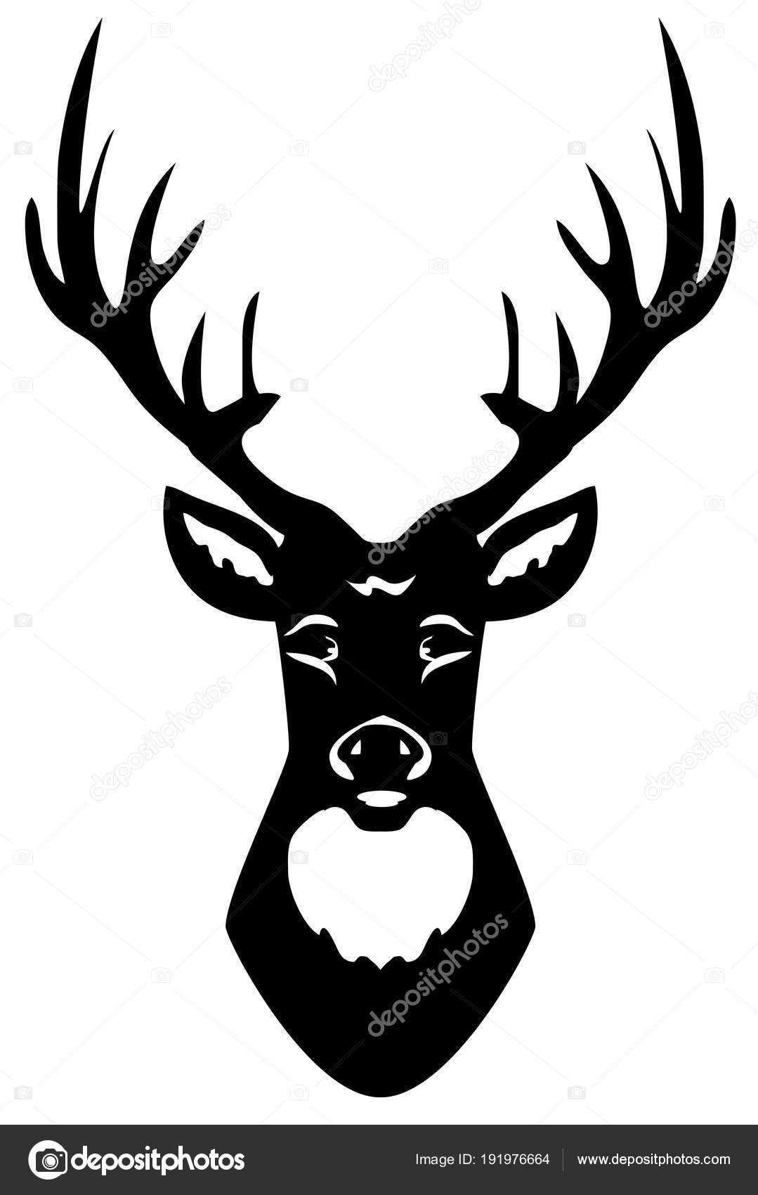 Download Vector Deer Head Silhouette — Stock Vector © lilac-design ...