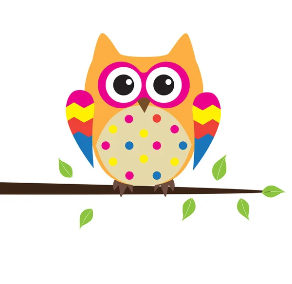 Vector Owl Bird — Stock Vector