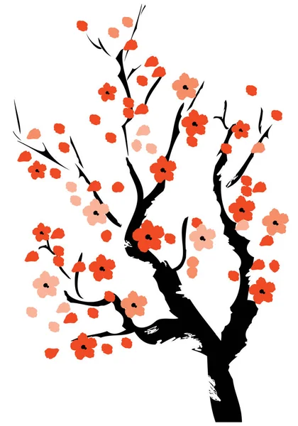 Vektor Cherry Blossom Tree — Stock Vector