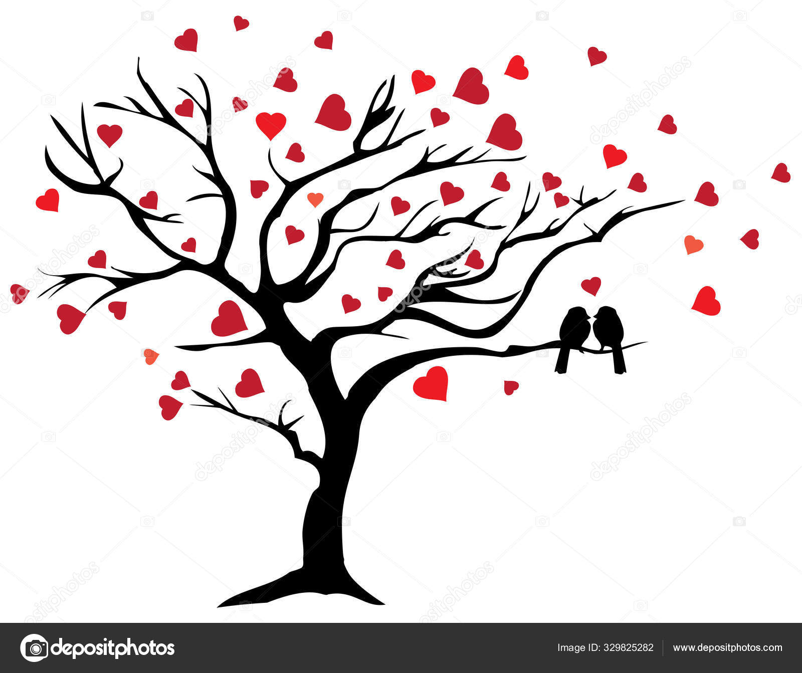 Love tree Royalty Free Vector Image - VectorStock