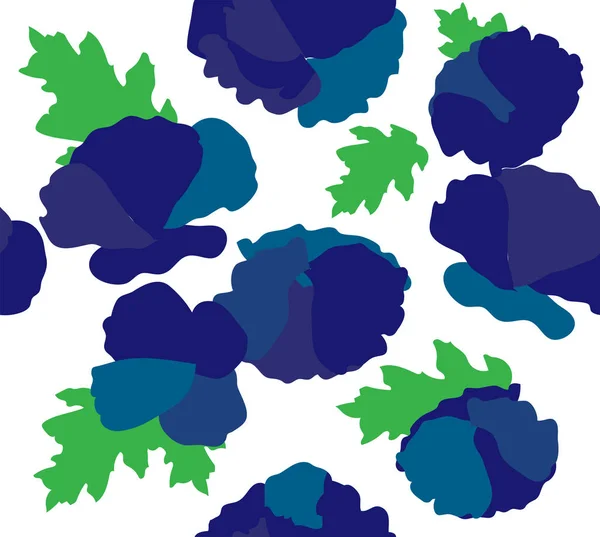 Векторные голубые цветы — стоковый вектор