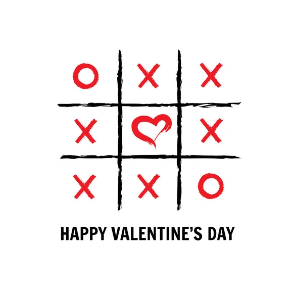 Vektor tic tac toe valentine 's day — Stockvektor