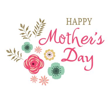 Anneler Günü geçmişinin vektör çizimi. Anneler günü kartı. hediye fikri. 