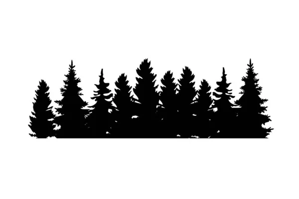 森のシルエットのベクトルイラスト 自然背景 ストックベクター