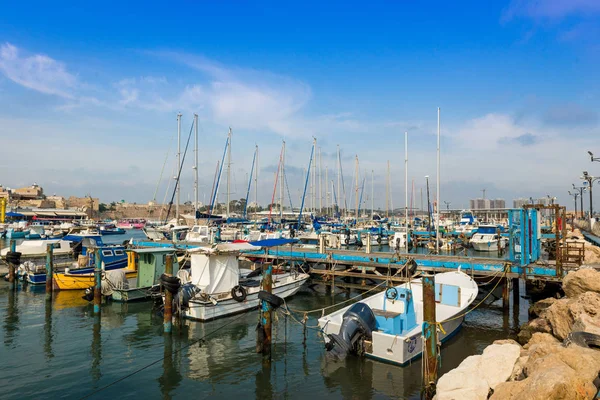 AKKO, Acre barcos de la ciudad vieja ISRAEL — Foto de Stock