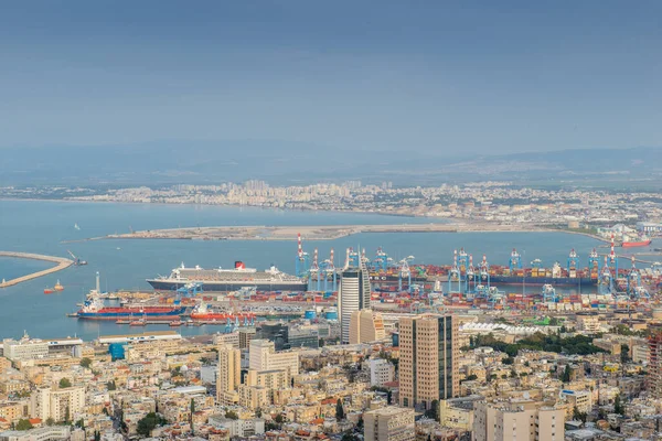 Vista Haifa Desde Jardín Bahai — Foto de Stock