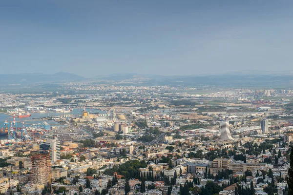 Vista Haifa Desde Jardín Bahai —  Fotos de Stock