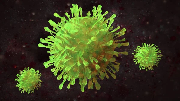 stock image corona virus covid 19 , 3d illustration , render