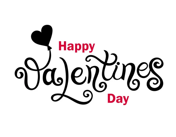 Fijne Valentijnsdag Handgetekende Letters Vector Illustratie Beste Banner Voor Valentijnsdag — Stockvector