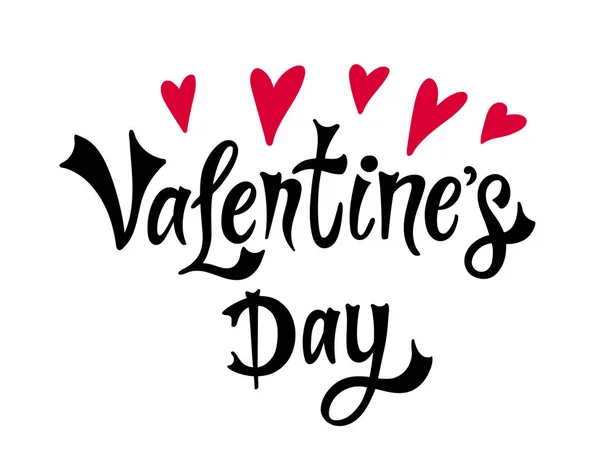 Valentine Day Hand Drawn Lettering Vector Illustration Best Banner Valentine — Stock Vector