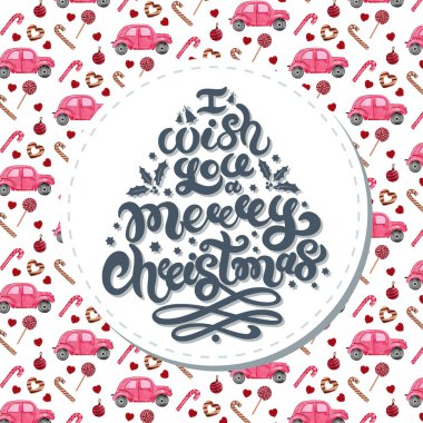 Size mutlu Noeller dilerim. Suluboya kış resimli el yazması harfler. Noel veya Yeni Yıl tasarımı için en iyisi