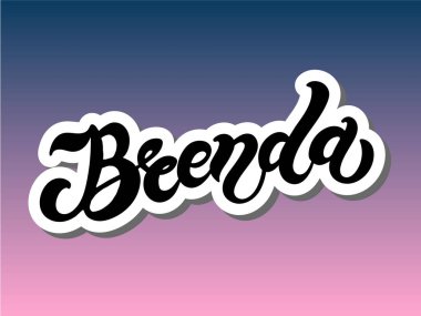 Brenda. Woman's name. Hand drawn lettering. Vector illustration. Best for Birthday banner