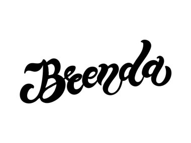 Brenda. Woman's name. Hand drawn lettering. Vector illustration. Best for Birthday banner