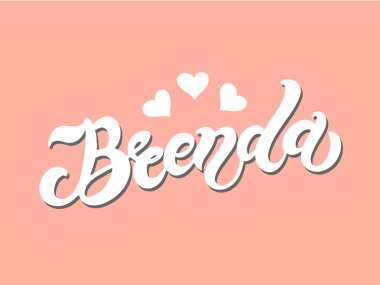 Brenda. Woman's name. Hand drawn lettering. Vector illustration. Best for Birthday banner