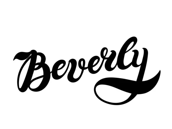 Beverly Frauennamen Handgezeichnete Schriftzüge Vektorillustration Besten Für Geburtstagsbanner — Stockvektor