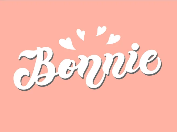 Bonnie Nombre Mujer Letras Dibujadas Mano Ilustración Vectorial Mejor Para — Vector de stock