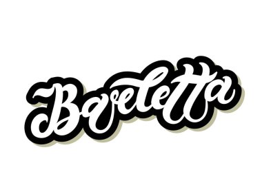 Barletta. The name of the Italian city in the region of Puglia. Hand drawn lettering. Vector illustration. Best for souvenir products.