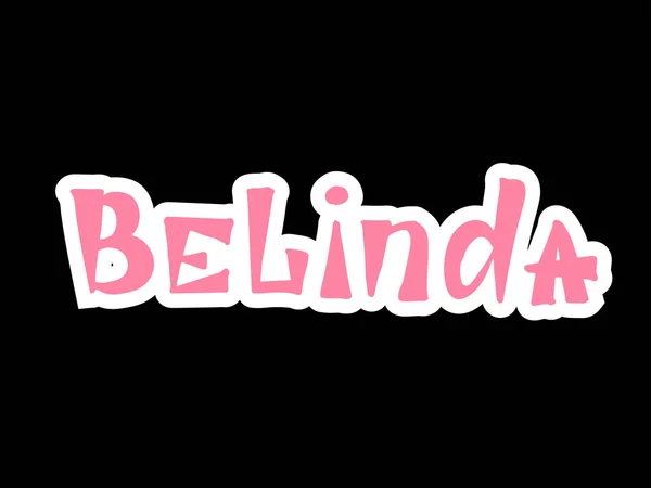 Belinda Frauennamen Handgezeichnete Schriftzüge Vektorillustration Besten Für Geburtstagsbanner — Stockvektor