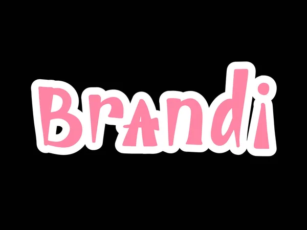 Αγαπώ Μπράντι Γυναικείο Όνομα Χειροποίητα Γράμματα Εικονογράφηση Διανύσματος Καλύτερο Για — Διανυσματικό Αρχείο