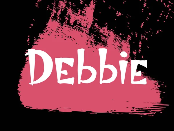 Деббі Жінки Намальована Вручну Векторна Ілюстрація Найкраще Прапора Дня Народження — стоковий вектор