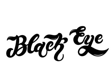 Siyah göz. Kahvenin türünün adı. El çizimi harfler. Vektör çizimi. Resimler restoran ya da kafe menüsü tasarımı için harikadır