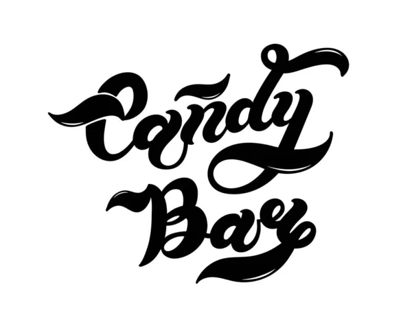 Candy Bar Letras Dibujadas Mano Ilustración Vectorial Mejor Para Diseño — Vector de stock