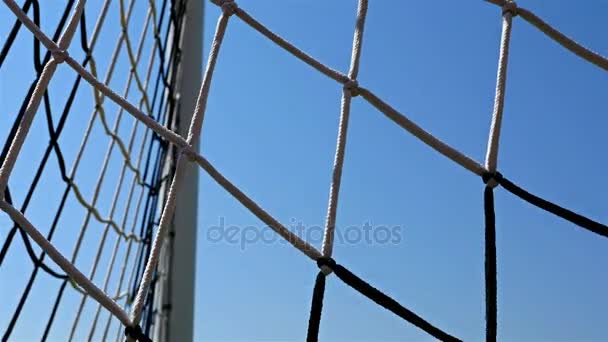 Detail Shot Soccer Football Door Net — Stock Video