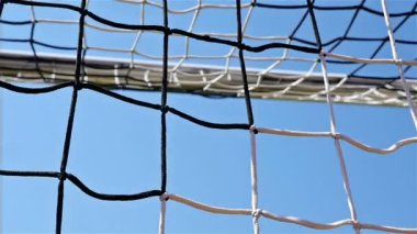Ayrıntı atış futbol futbol kapı net, düşük açı