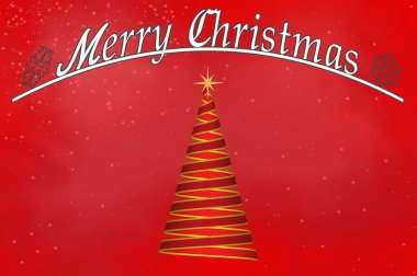 Noel tebrik kartı. Mutlu Noel mektupları, illüstrasyon.