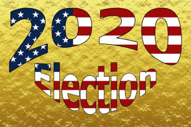 Birleşik Devletler başkanlık seçimi 2020, bayrak şablonu.