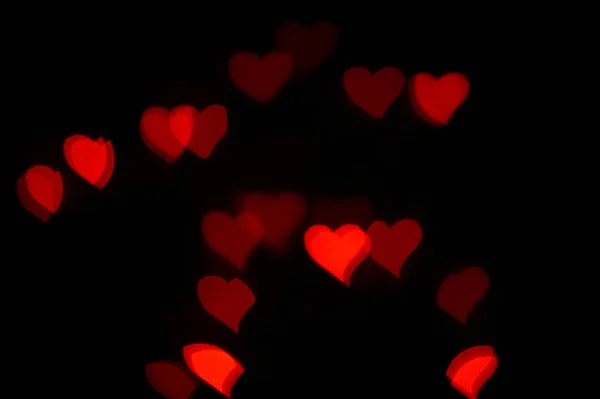 Forma de corazón bokeh de fondo de luz de calle, fondo de corazón de amor — Foto de Stock