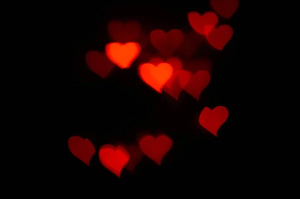 Serce kształt bokeh od ulicy światło tło, miłość serce tło — Zdjęcie stockowe