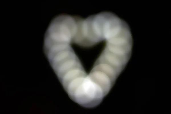 Liebe und Valentinsherz Symbol Bokeh fotografiert, ideal als Hintergrundbild — Stockfoto