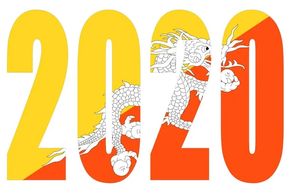 2020 Számpapír művészet Szövegtervezés. ünnepi illusztráció. — Stock Fotó