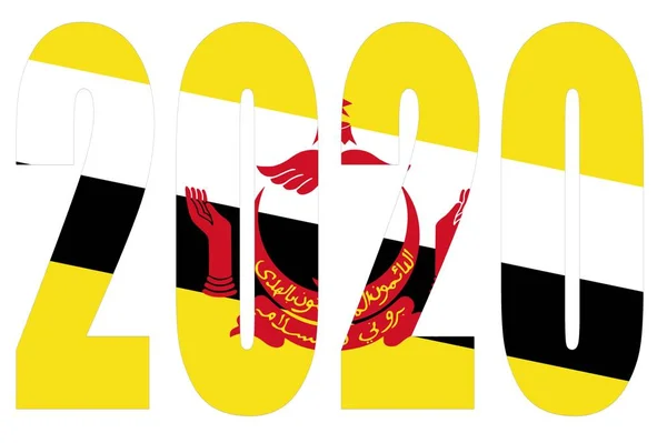 2020 Número de arte en papel Diseño de texto. ilustración de vacaciones . — Foto de Stock