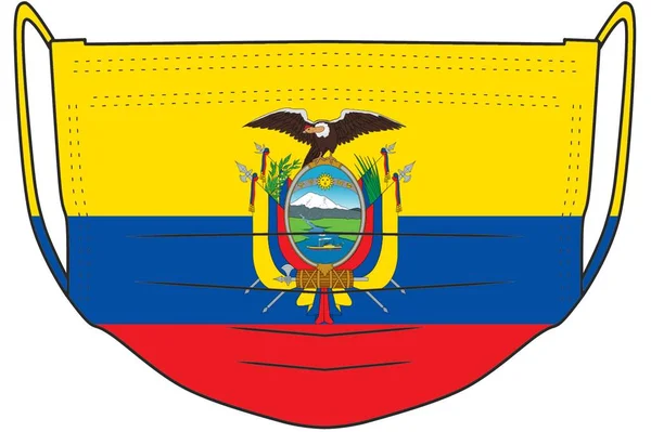 Covid Šablona Motivem Fotografie Ekvádor — Stock fotografie