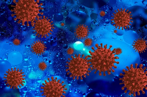 Cell of flu COVID-19 virus.Coronavirus, Medical concept.